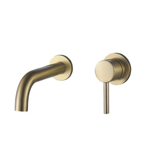 Смеситель для раковины VBI MILANO BRUSHED GOLD скрытого монтажа (VBI-050102BG)