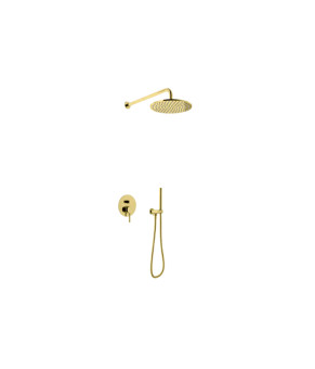 Душевая система KOHLMAN AXEL 30 GOLD + BOX скрытого монтажа (QW210AGDR30)