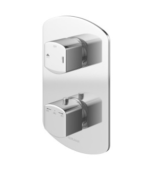 Душевая система KOHLMAN FOXAL 40 CHROME с термостатом + BOX скрытого монтажа (QW432FQ40)