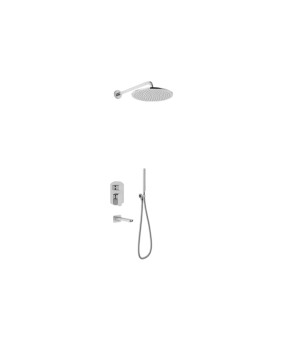 Душевая система KOHLMAN FOXAL 40 CHROME + BOX скрытого монтажа (QW211FR40)