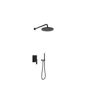 Душевая система KOHLMAN EXPERIENCE 30 BLACK + BOX скрытого монтажа (QW210EBR30)