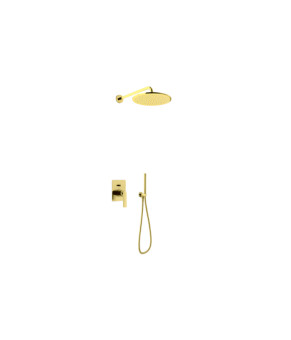 Душевая система KOHLMAN EXPERIENCE 25 BRUSHED GOLD + BOX скрытого монтажа (QW210EGDBR25)