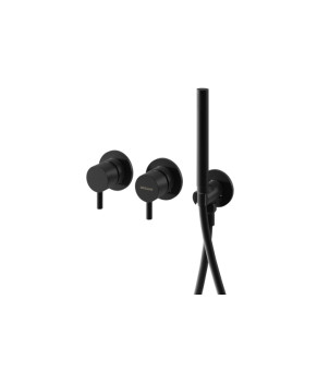 Душевая система KOHLMAN AXEL 30 BLACK + BOX скрытого монтажа (KPL-QW260AB30)