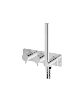 Душевая система KOHLMAN AXEL 30 CHROME с термостатом + BOX скрытого монтажа (KPL-QW265A30)