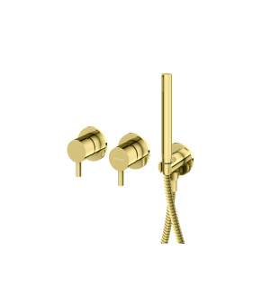 Душевая система KOHLMAN AXEL 25 GOLD + BOX скрытого монтажа (KPL-QW260AGD25)