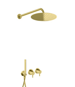 Душевая система KOHLMAN AXEL 30 GOLD + BOX скрытого монтажа (KPL-QW260AGD30)