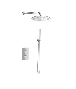 Душевая система KOHLMAN AXEL 35 CHROME с термостатом + BOX скрытого монтажа (KPL-QW432A35)