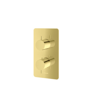 Душевая система KOHLMAN AXEL 30 GOLD с термостатом + BOX скрытого монтажа (KPL-QW433AGD30)
