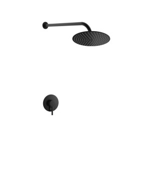 Душевая система KOHLMAN AXEL 25 BLACK + BOX скрытого монтажа (KPL-QW220AB25)