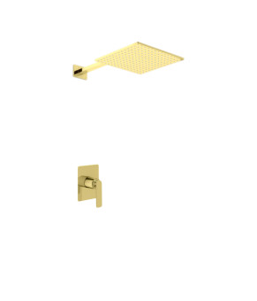 Душевая система KOHLMAN EXPERIENCE 25 BRUSHED GOLD + BOX скрытого монтажа (KPL-QW220EGDBQ25)