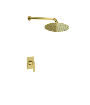 Душевая система KOHLMAN EXPERIENCE 30 BRUSHED GOLD + BOX скрытого монтажа (KPL-QW220EGDBR30)