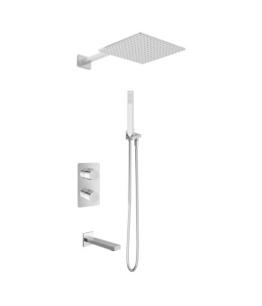 Душевая система KOHLMAN EXPERIENCE 20 CHROME с термостатом  + BOX скрытого монтажа (KPL-QW433EQ20)