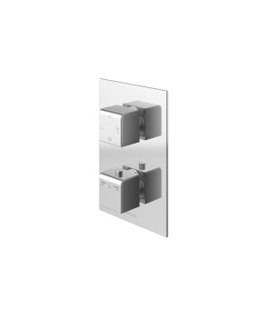 Душевая система KOHLMAN EXCELENT 40 CHROME с термостатом + BOX скрытого монтажа (KPL-QW433HQ40)