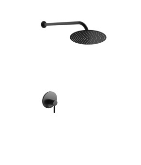 Душевая система KOHLMAN ROXIN 25 BLACK + BOX скрытого монтажа (KPL-QW220RBR25)