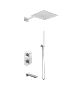 Душевая система KOHLMAN FOXAL 35 CHROME с термостатом + BOX скрытого монтажа (KPL-QW433FQ35)