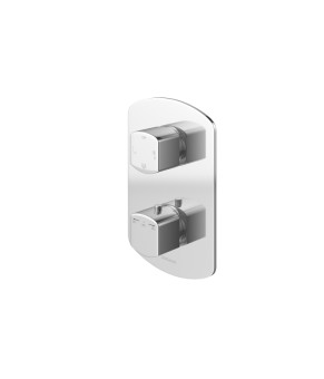 Душевая система KOHLMAN FOXAL 40 CHROME с термостатом + BOX скрытого монтажа (KPL-QW433FR40)