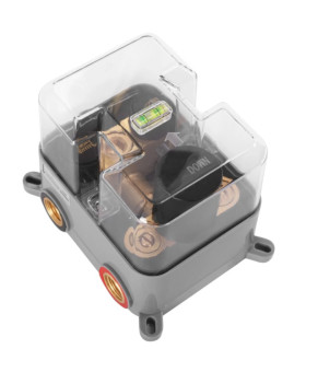 Душевая система REA LUNGO BLACK c термостатом + BOX скрытого монтажа (REA-P8549)