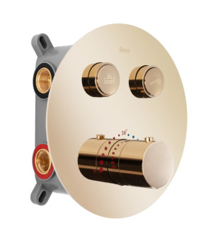 Душевая система REA LUNGO GOLD c термостатом + BOX скрытого монтажа (REA-P8550)