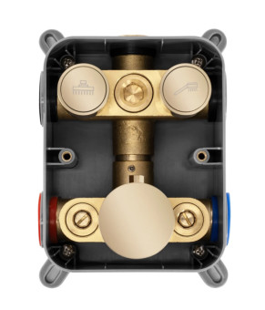 Душевая система REA LUNGO GOLD c термостатом + BOX скрытого монтажа (REA-P8550)