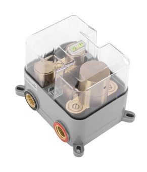 Душевая система REA LUNGO BRUSHED GOLD c термостатом + BOX скрытого монтажа (REA-P8551)