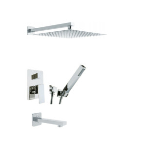 Душевая система REA RAINFORCE CHROME с изливом + BOX скрытого монтажа (REA-B0639KPL)