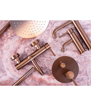 Душевая система REA LUNGO BRUSHED COPPER c термостатом + BOX скрытого монтажа (REA-P8808)