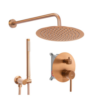 Душевая система REA LUNGO BRUSHED COPPER + BOX скрытого монтажа (REA-P8809)