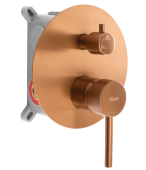 Душевая система REA LUNGO BRUSHED COPPER + BOX скрытого монтажа (REA-P8809)