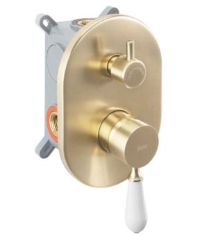 Душевая система REA SERRA BRUSHED GOLD + BOX скрытого монтажа (REA-B1149)