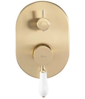Душевая система REA SERRA BRUSHED GOLD + BOX скрытого монтажа (REA-B1149)