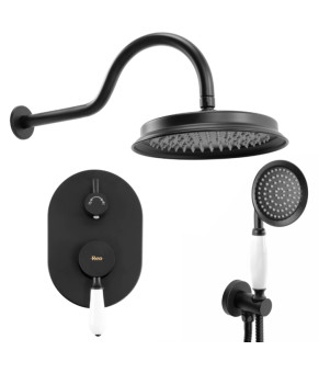Душевая система REA SERRA BLACK + BOX скрытого монтажа (REA-B1143)