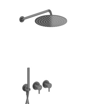 Душевая система KOHLMAN AXEL 30 GRAPHITE + BOX скрытого монтажа (KPL-QW260AG30)