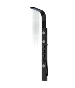 Душевая панель CORSAN SNAKE BLACK LED (S002MBLLED)