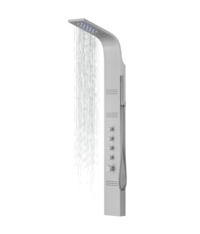 Душевая панель CORSAN KASKADA SILVER LED (A014MSLLED)
