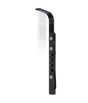 Душевая панель CORSAN SNAKE BLACK LED с термостатом  (S002TBLLED)