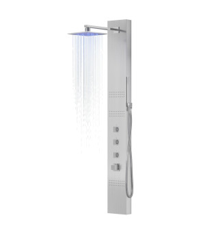Душевая панель CORSAN NEO INOX LED с термостатом (S060TSLLED)