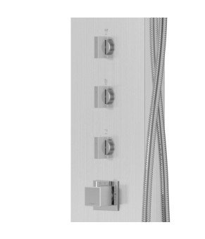 Душевая панель CORSAN NEO INOX LED с термостатом (S060TSLLED)