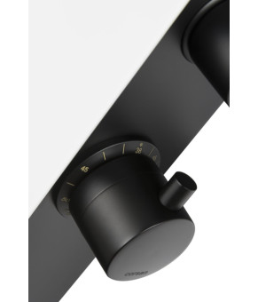 Душевая панель CORSAN DUO BLACK WHITE с термостатом (A777TWHBL)