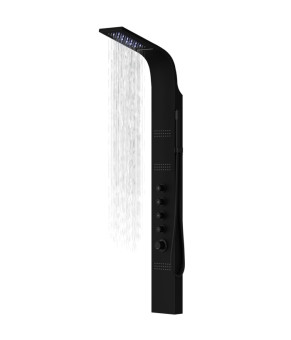 Душевая панель CORSAN KASKADA BLACK LED (A014MBLLED)