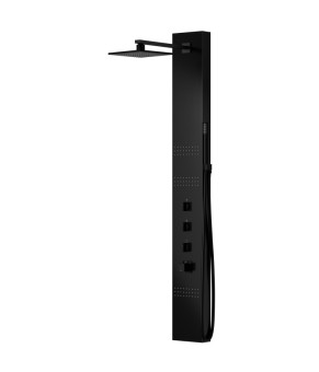 Душевая панель CORSAN NEO BLACK LED с термостатом (S060TBLLED)
