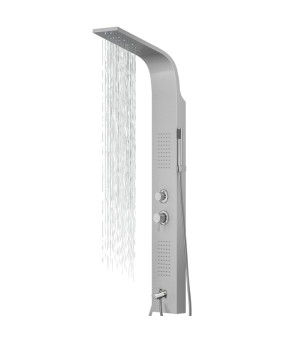 Душевая панель CORSAN ALTO SILVER LED с изливом (A017MSLLEDW)