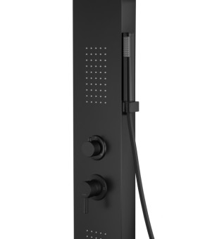 Душевая панель CORSAN ALTO BLACK с изливом (A017MBLW)