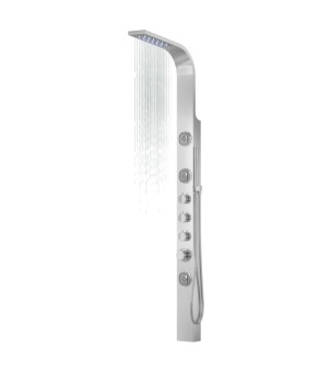 Душевая панель CORSAN SNAKE INOX LED (S002MSLLED)