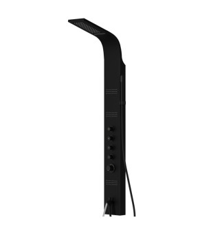 Душевая панель CORSAN KASKADA BLACK с изливом (A014MBLW)