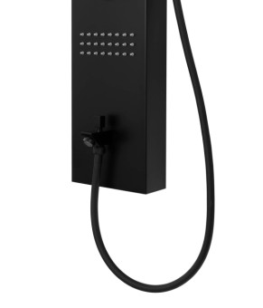 Душевая панель CORSAN KASKADA BLACK с изливом (A014MBLW)
