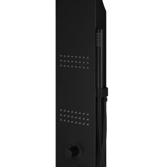 Душевая панель CORSAN KASKADA BLACK с изливом (A014MBLW)
