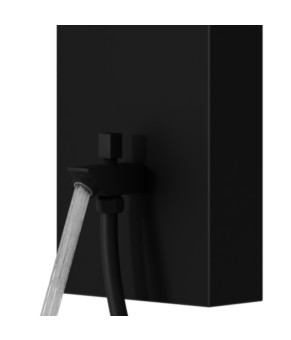 Душевая панель CORSAN KASKADA BLACK с изливом (A014MBLW)