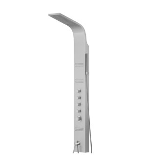 Душевая панель CORSAN KASKADA SILVER с изливом и термостатом (A014TSLW)