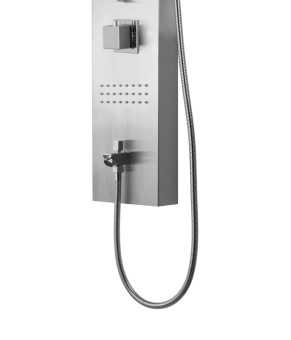 Душевая панель CORSAN NEO INOX LED с изливом и термостатом (S060TSLLEDW)