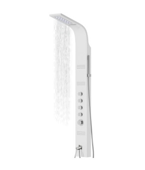 Душевая панель CORSAN KASKADA WHITE LED с изливом и термостатом (A014TWLEDW)